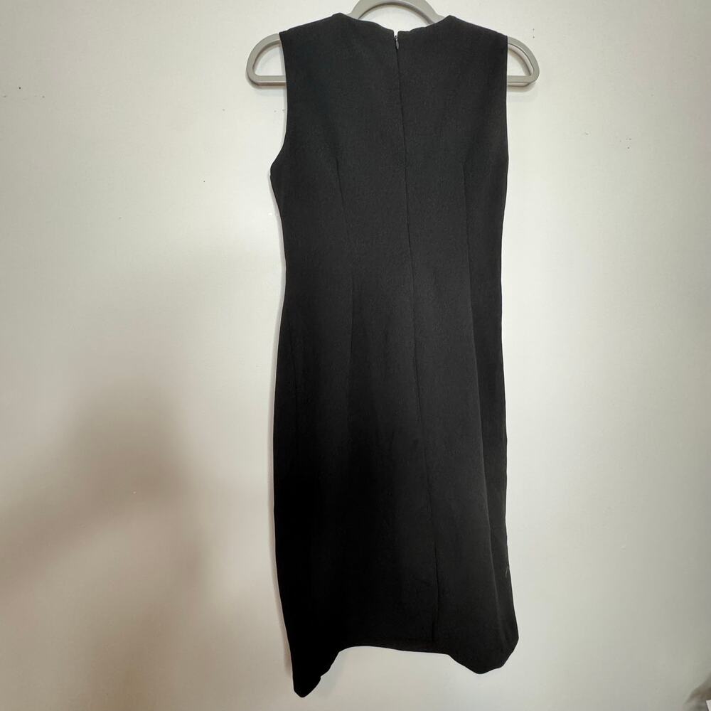 Calvin Klein Scuba Crepe Side Tie Sheath Dress Black Women Size 10P Petite NWT - Picture 4 of 7